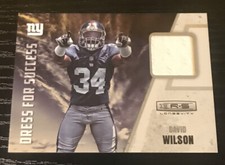 2012 Panini Rookies & Stars David Wilson Dress For Success Jersey