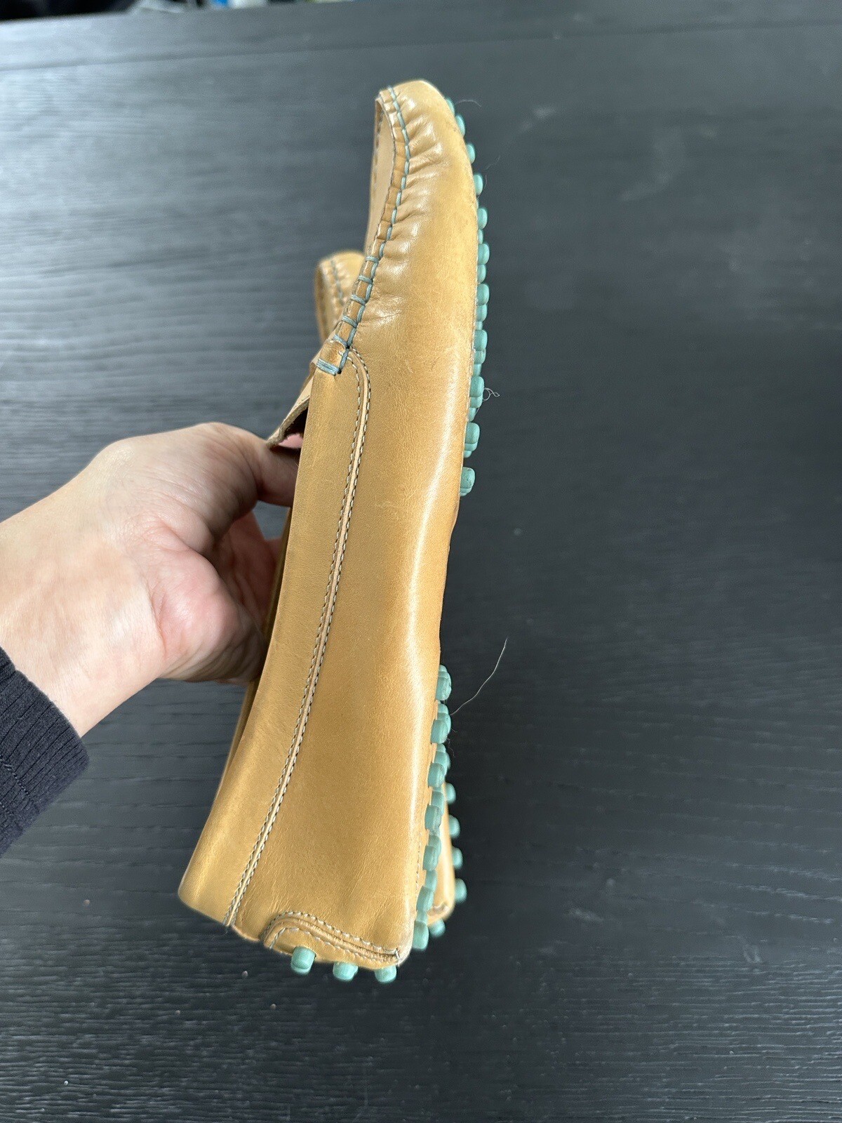 Tod’s Women’s Driving Shoes 37.5 Beige Nude Camel eBay