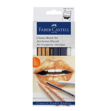 Faber Castell Classic Sketch Versatile Graphite Pencil Set Assorted Pack Of 6