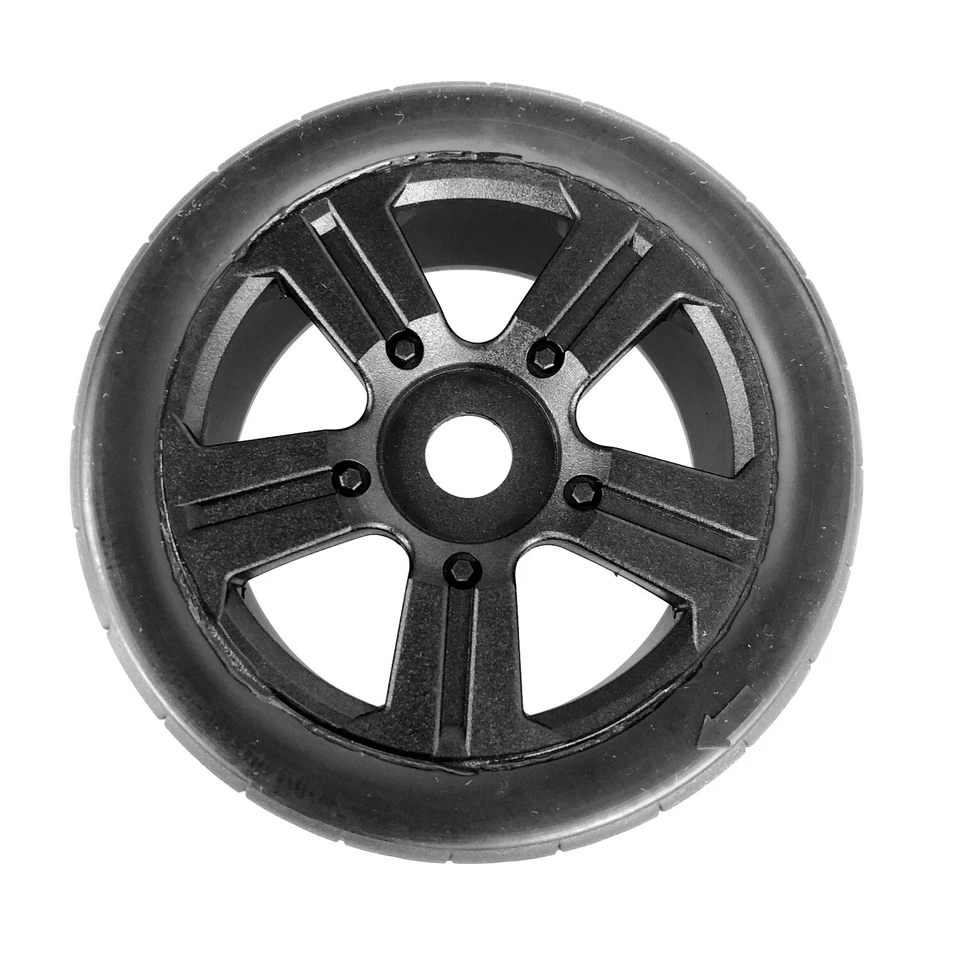 Buggy Reifen Felgenset Street mit 5-Sternfelge schwarz 1:8 4 Stück partCore - Bild 2 von 4