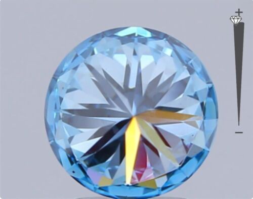 Lab Grown 1.50ct FANCY VIVID BLUE VS1 Clarity STONE IGI Certified CVD DIAMOND - Picture 6 of 12