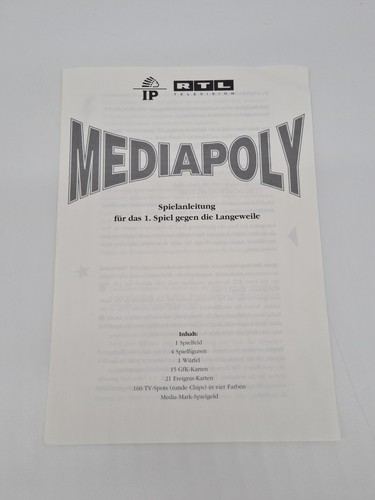 Mediapoly Brettspiel Gesellschaftsspiel RTL innen NEU Vintage 90er - Bild 6 von 7
