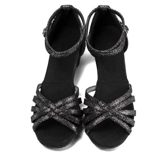 Marke Flache Absatzschuhe Salsa Tango Latin Tanzschuhe für Kinder Mädchen - Bild 9 von 24
