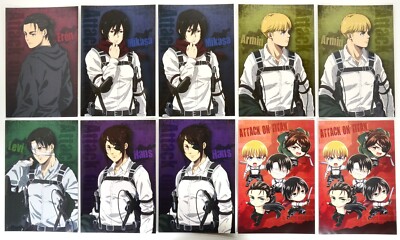 Attack on Titan AOT Final Season POSTCARD Eren Mikasa Armin Levi