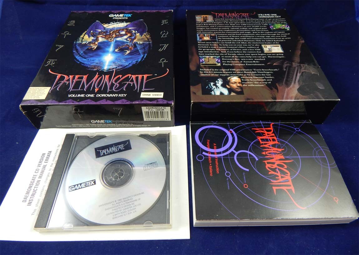 Daemonsgate PC DOS 1991 Big Box Première édition Complet Imagitec
