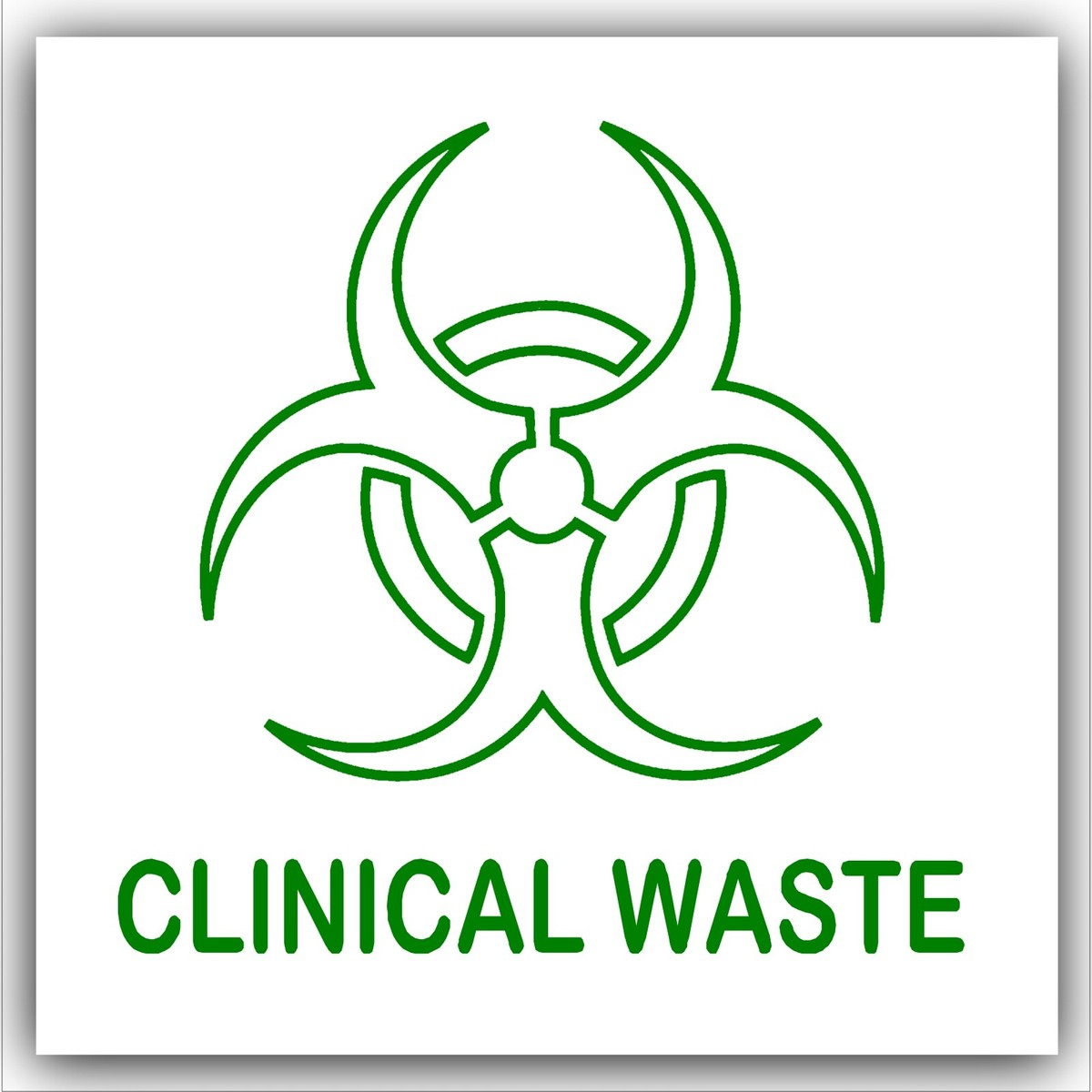 Biohazard Waste Sign Printable