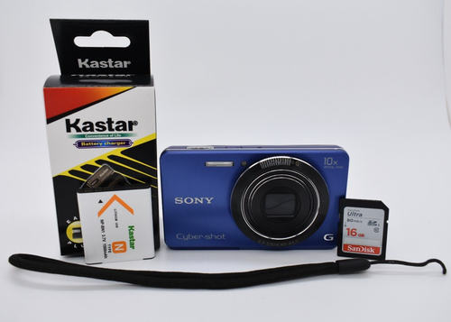 Sony cyber-shot camera 16.1 10x Zoom DSC-W690 Blue Complete - TESTED WORKING ✅