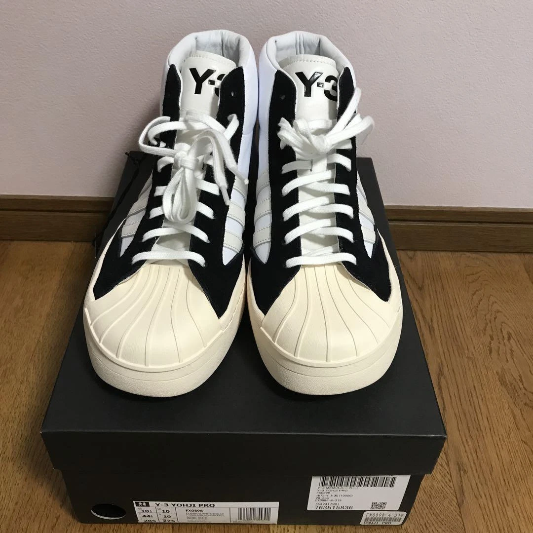 Adidas Y-3 Yohji Pro Shoes White Black Yohji Yamamoto 28.5m US10.5 with Box  New