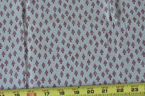 By 1/2 Yd, Vintage, Dark-Red Christmas Trees on Tan Quilt Cotton, Marcus, P7943 - Picture 2 of 5