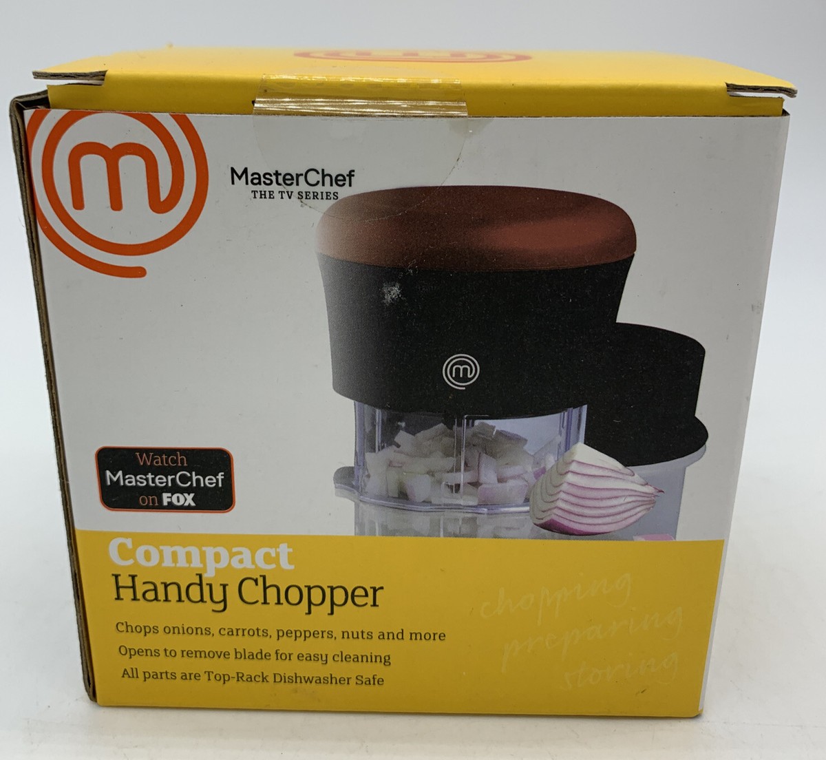 MasterChef Handy Handheld Mini Personal Slap Veggie Chopper for