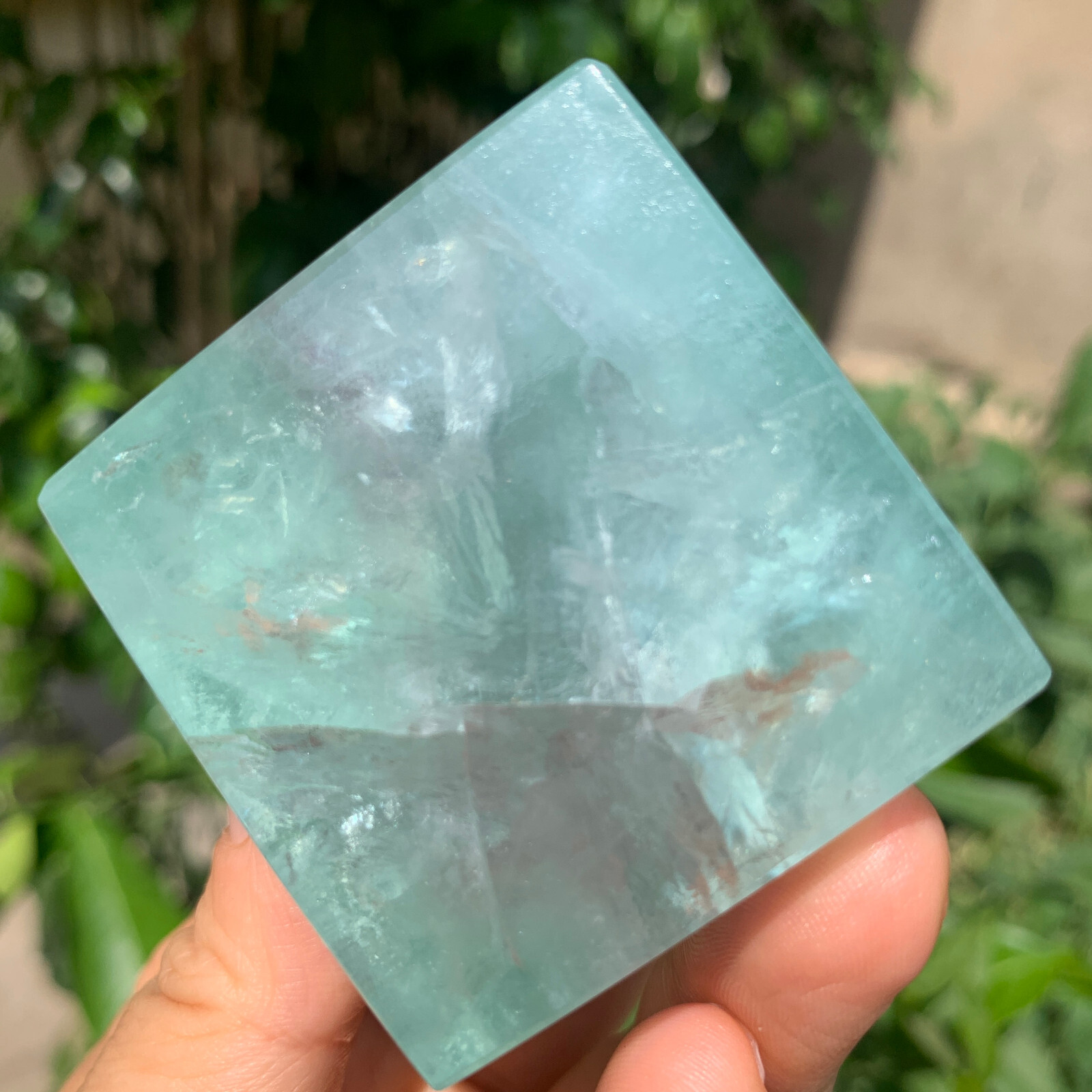 Natural Fluorite Quartz Cube Crystal 328g for Reiki Healing Energy