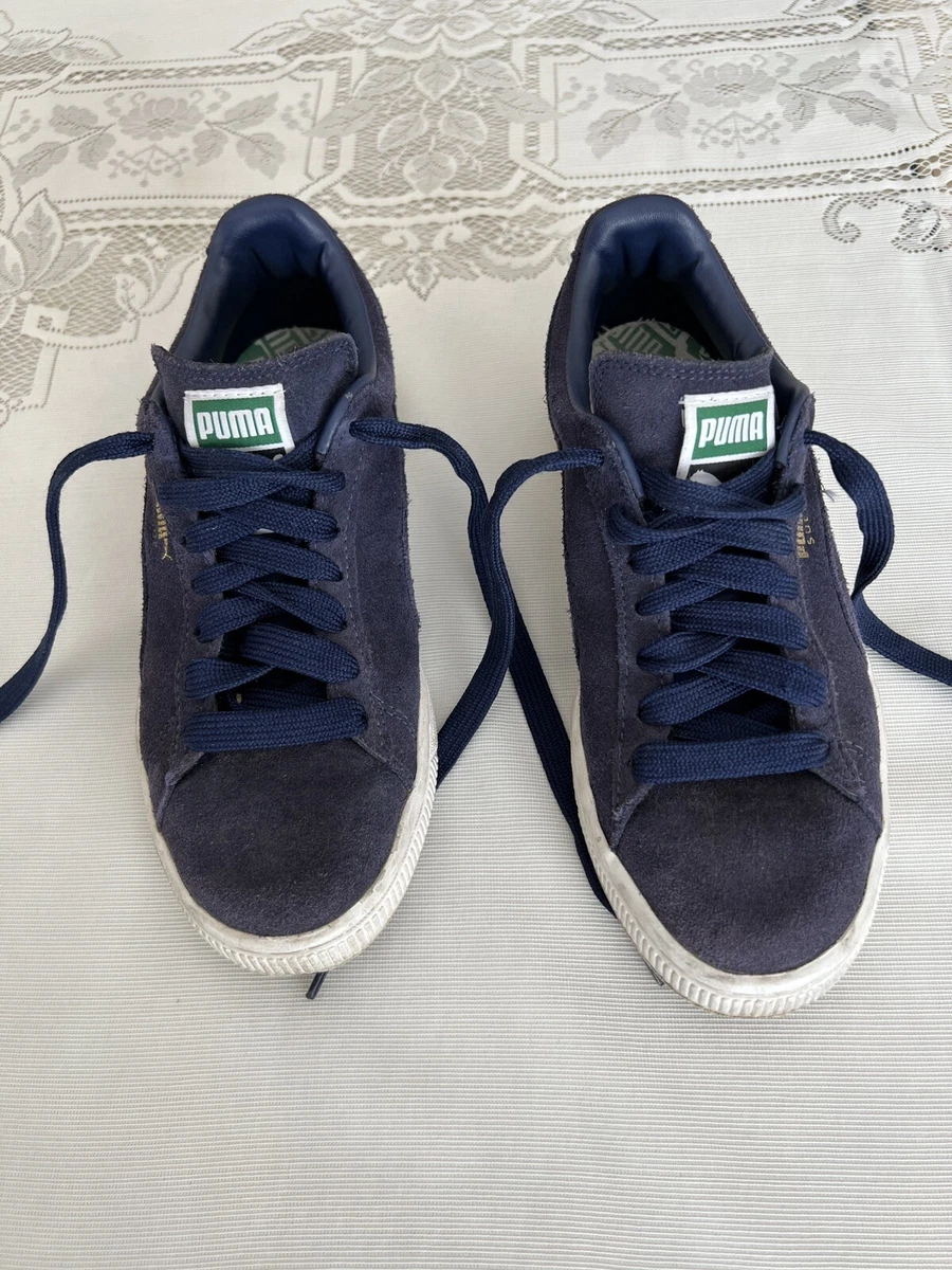 Puma 356568 52 Kids Boys Size 4 1 2 Blue Lace Up Suede Sneakers Shoes