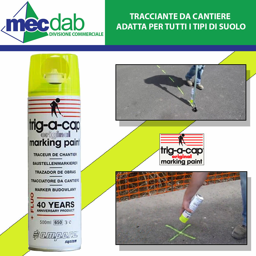 Tracciante per Cantiere New Star Marker Più Giallo Fluo 500ML Trig a CapOriginal