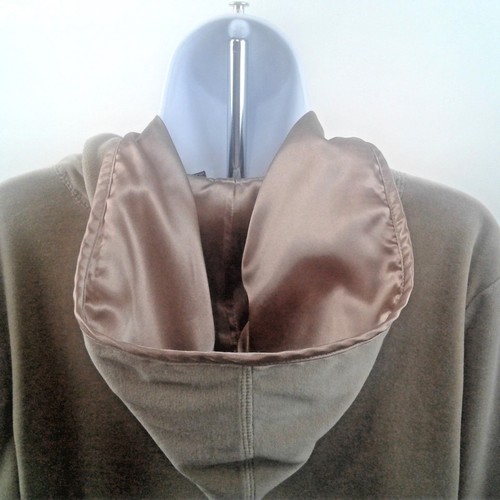 Everlast Womens Taupe Full Zip Light Jacket With Hood & Hand Warmer Pockets Sz M - Picture 4 of 9