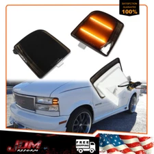 For 1995-2005 Chevrolet Astro GMC Safari Smoked Amber LED Side Corner Lights 2PC