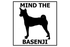 Mind the Basenji - Enseigne carrelage céramique porte/porte