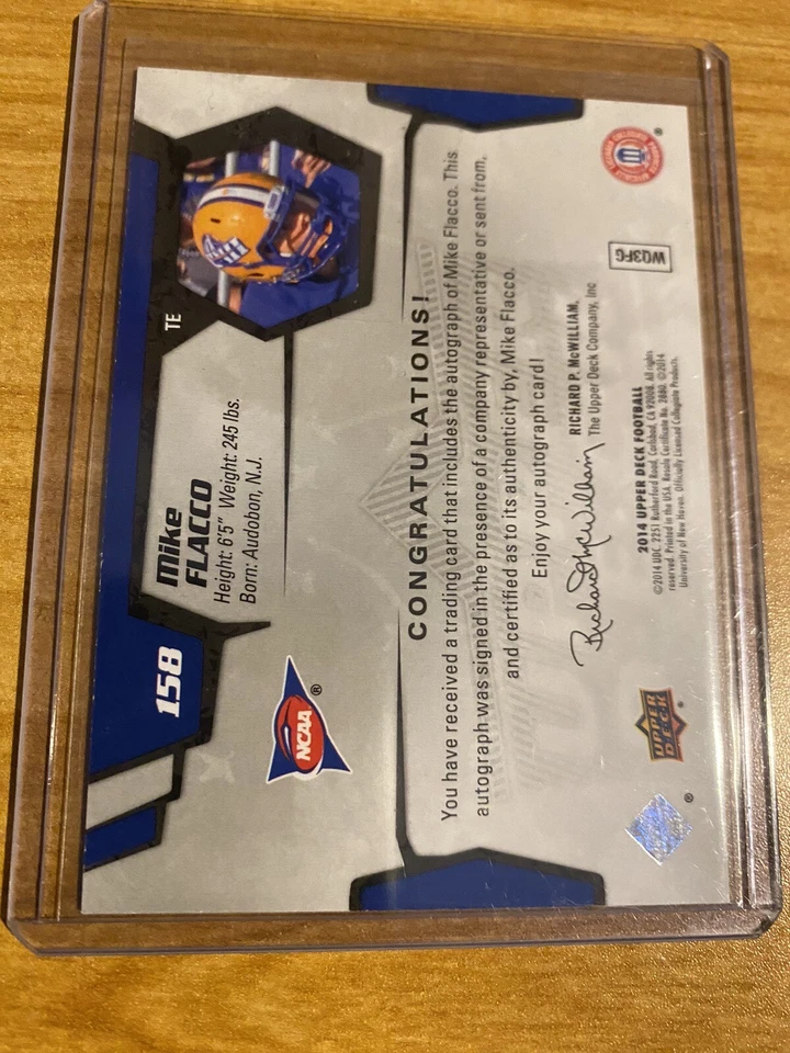 2014 Upper Deck Star Rookies Mike Flacco Rookie Auto #8/10 - Image 2 of 2