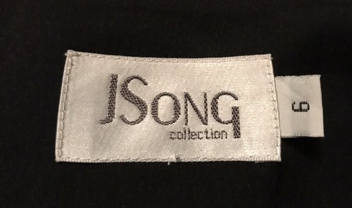 JSong Collection Black Semi SheerTop Sleeveless Embroidered Shirt Sz 6. WB4 - Picture 5 of 7