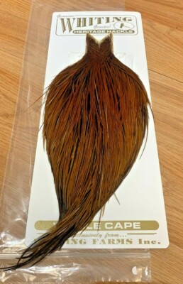 Whiting Farms Heritage Hackle Cape Mixed Colors Medium Brown