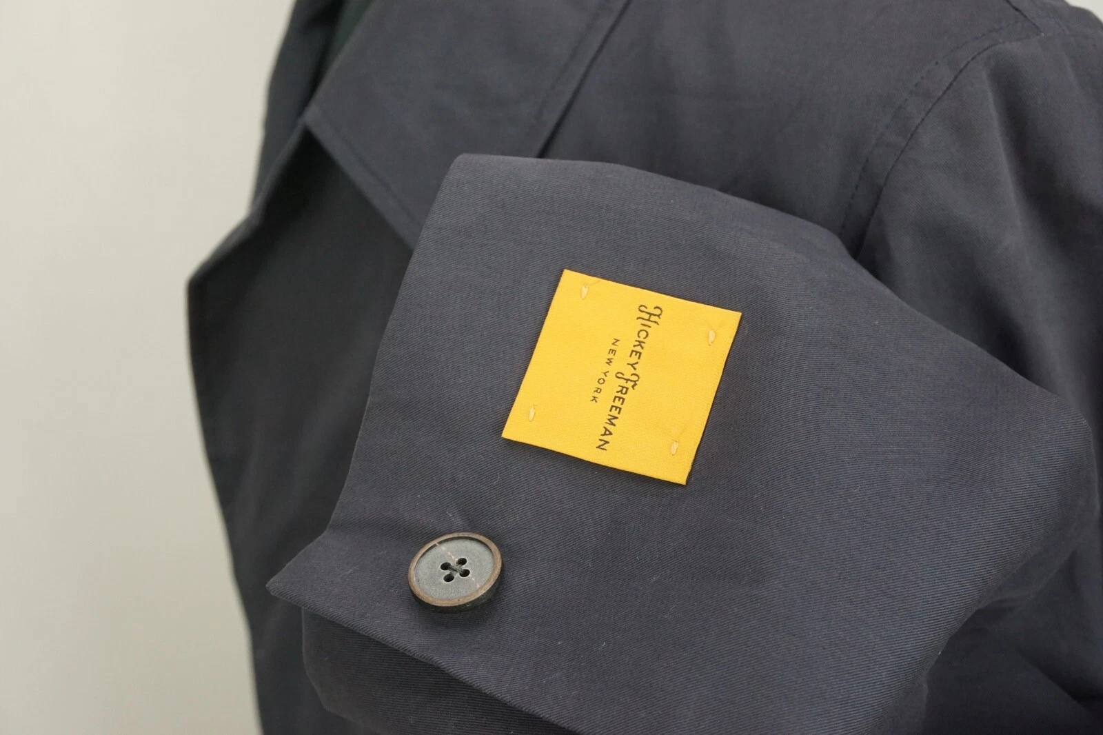 Hickey Freeman Blackman 120 Years Navy Blue Cashmere Blend Coat Sz 44R NWT - product detail image 3