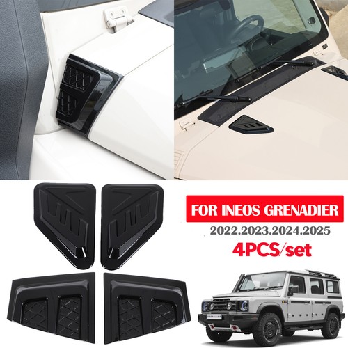 Gloss Black Front Hood & Side Air Intake Vent Covers For Ineos Grenadier 2024-26 - 第 1/22 張圖片