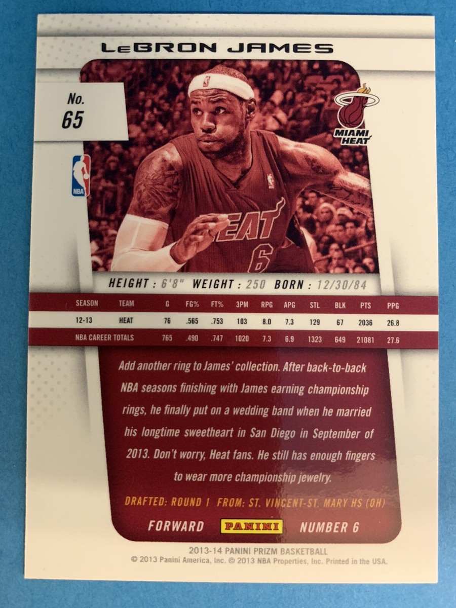 2013-14 Panini Prizm Basketball LeBron James | eBay