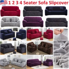 Stretch Thick Plush Sofa Covers 1/2/3/4 Seater Sofa Couch Slipcover Protector