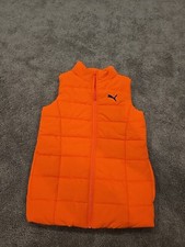 Kids Girls Puma Flourescent Pink Puffer Vest Size M 10/12