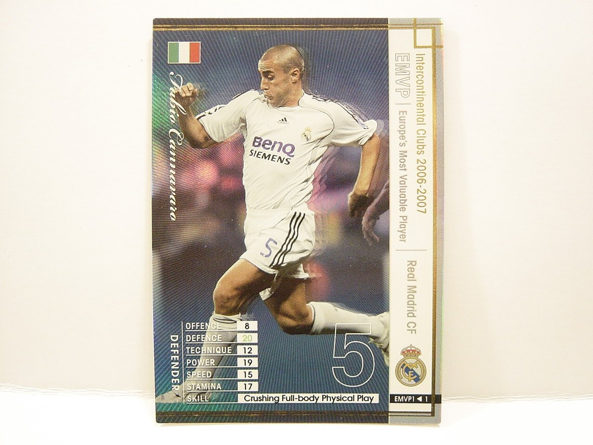 WCCF ファビオ・カンナバロ EMVP レアル・マドリード PSA8 Panini WCCF 2006-07 EMVP Fabio Cannavaro 1973 Italy No,5