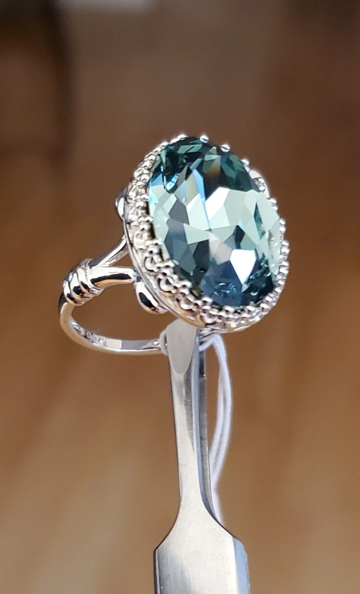 Swarovski Aquamarine Diamond Touch Light Olive Ring 5482502