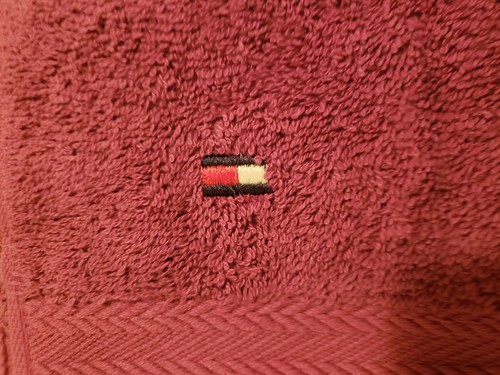 Tommy Hilfiger All American II Cotton Bath Towel, Magenta, Swedish Blue 27"X52" - Picture 7 of 14