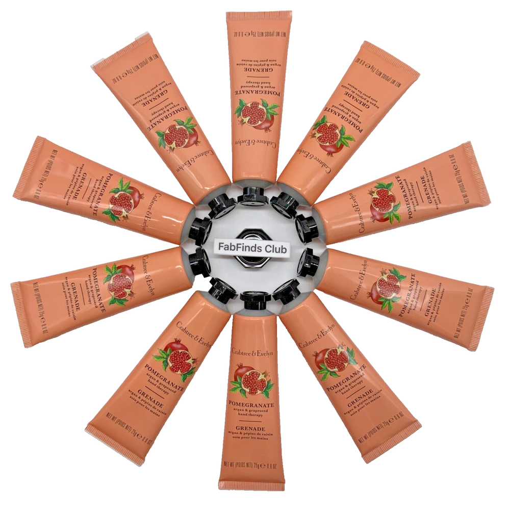Crabtree & Evelyn Pomegranate Hand Therapy Cream Sealed 9oz (10x0.9oz) 10pc Set