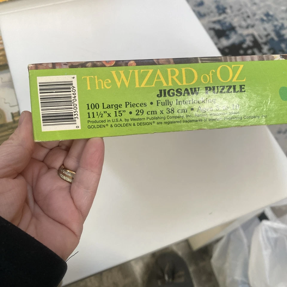 PUZZLE DORADO VINTAGE ~EL MAGO DE OZ~ 100 PIEZAS 34609-43 1988 11 1/2" X 15" Foto 3 de 4