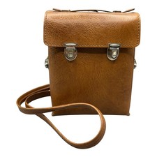 Sanit&auml;tstasche Verbandtasche Leder Erste Hilfe Vintage Umh&auml;ngetasche 21x18cm Rar