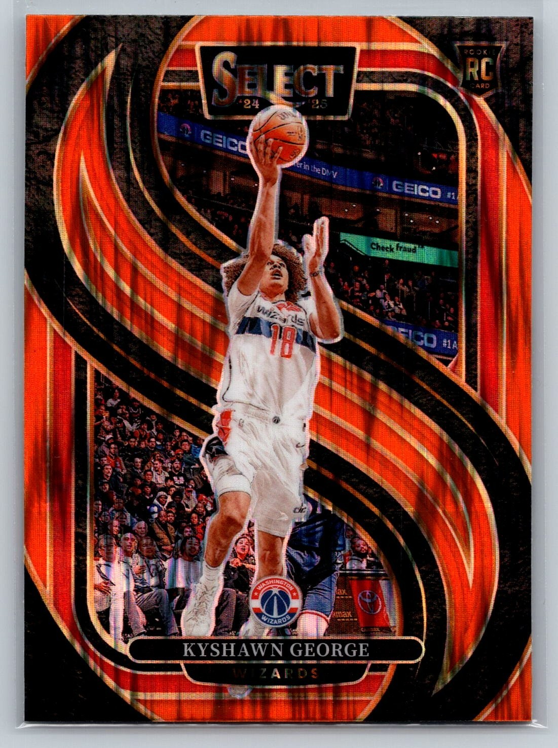 2024-25 Select Basketball Orange Flash Prizm Premier Level #177 Kyshawn George