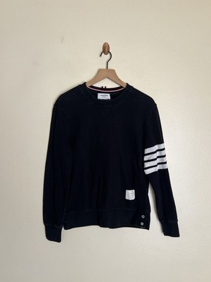Thom Browne Black Classic 4-Bar stripe Loopback Sweatshirts Size 3