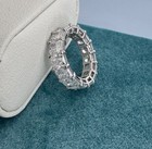 10.5 carats, radiant cut, 5 mm width, lab grown eternity band, platinum, sz 6 — photo 5