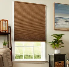 Allen + Roth 29"X64" Cellular Light Blackout Window Shade LIGHT BROWN #0356013