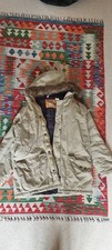 Vintage Timberland Weathergear Canvas Parka Jacket Coat Khaki Fur Hood Mens XL
