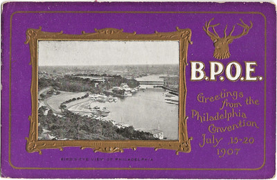 Benevolent Protective Order of Elks BPOE Postcard Philadelphia PA Conv 1907 U