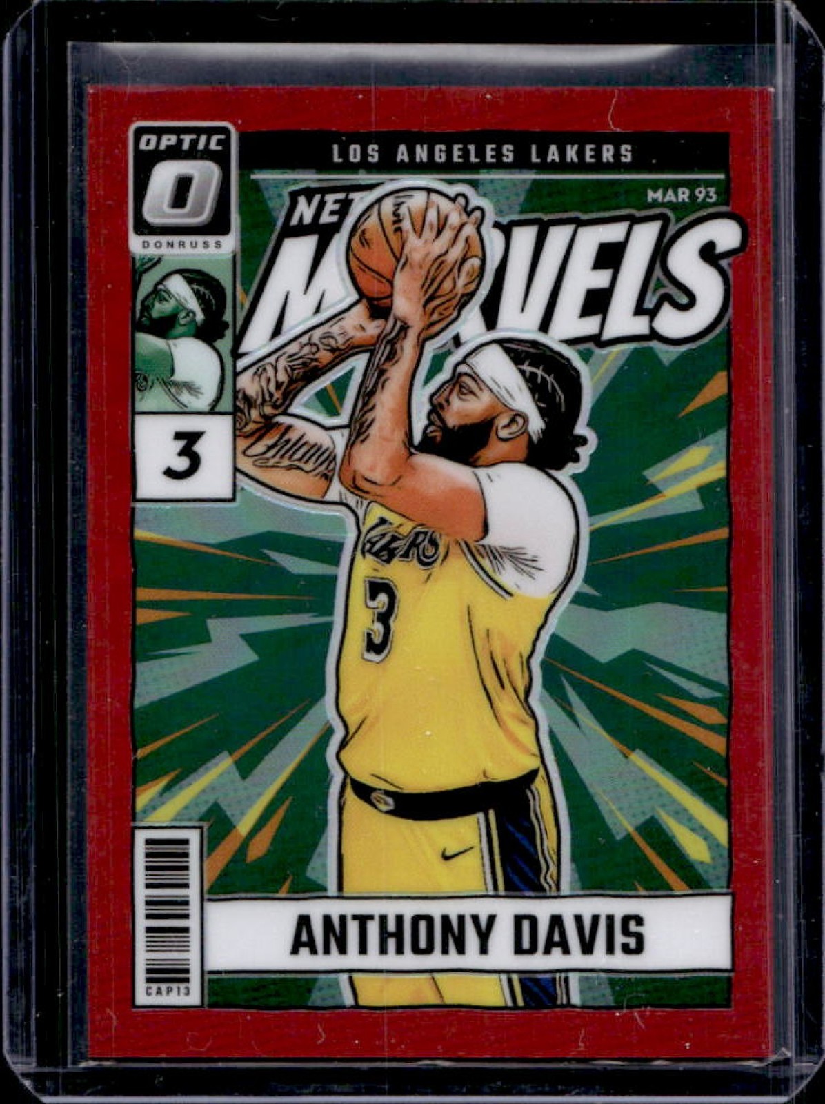 2024-25 Donruss Optic Anthony Davis Net Marvels Red #/99 Lakers