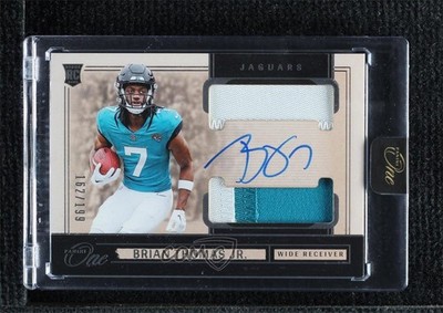 2024 Panini One 162/199 Brian Thomas Jr #33 RPA Rookie Dual Patch Auto RC 1fl4