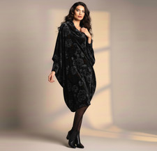 vintage 80s GENNY by GIANNI VERSACE cotton velvet unstructured dress size L