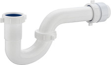 1-1/2" P Trap Sink Drain Kit White Bathroom Kitchen Pipe w Adapter