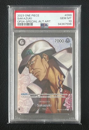 One Piece Paramount War: Sakazuki Special Alternate Art #OP02-099 PSA 10 (2023)