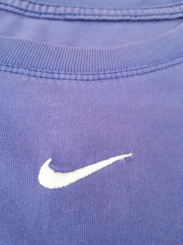 Nike T Shirt Purple Centre Swoosh Ladies Large Oversize Fit - Picture 3 of 6