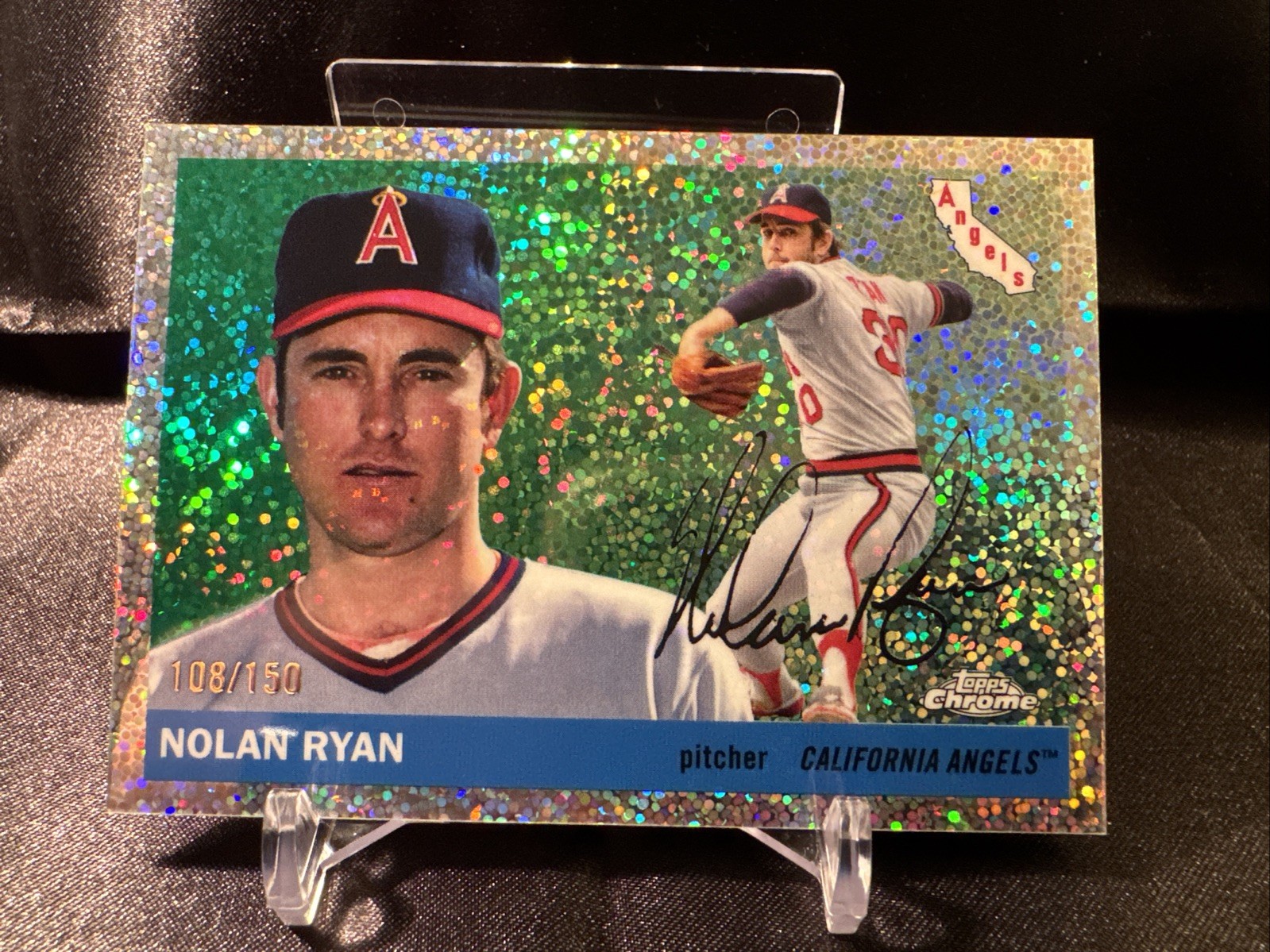 2025 Topps Chrome Platinum Nolan Ryan Speckle Refractor /150 #398