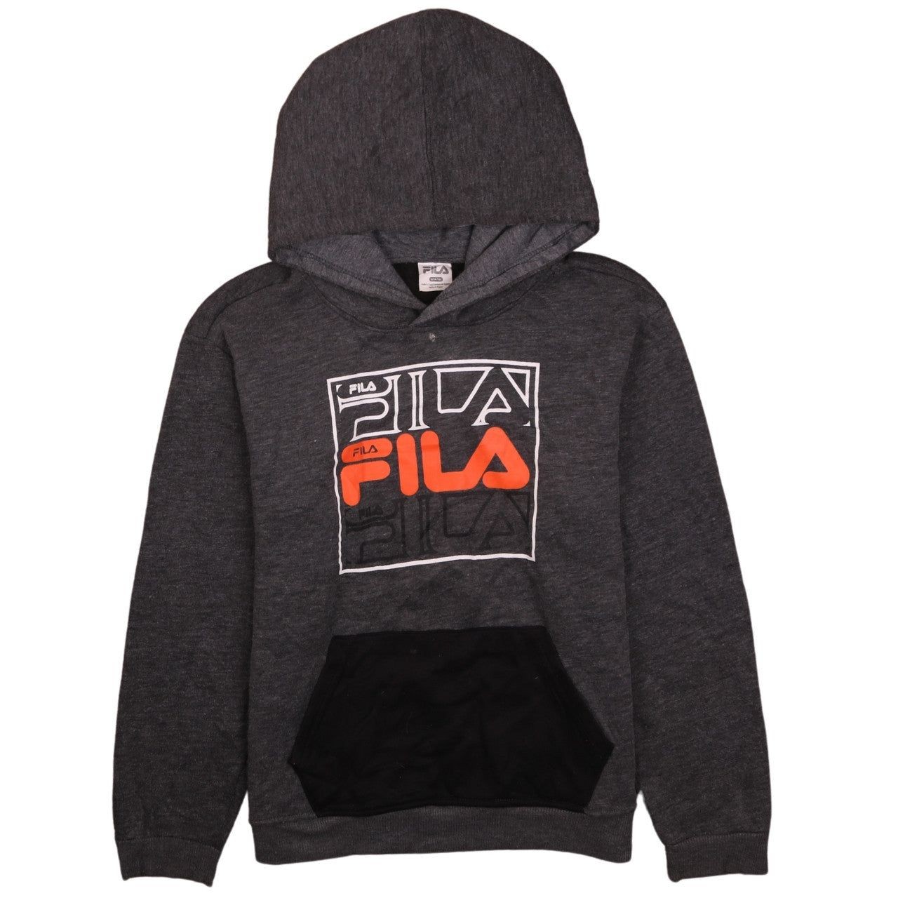 Felpa con cappuccio vintage FILA GRIGIA DONNA L