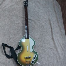 Beatles Rock Band Hofner Bass Viola Guitar Wireless for Xbox 360 no dongle inc