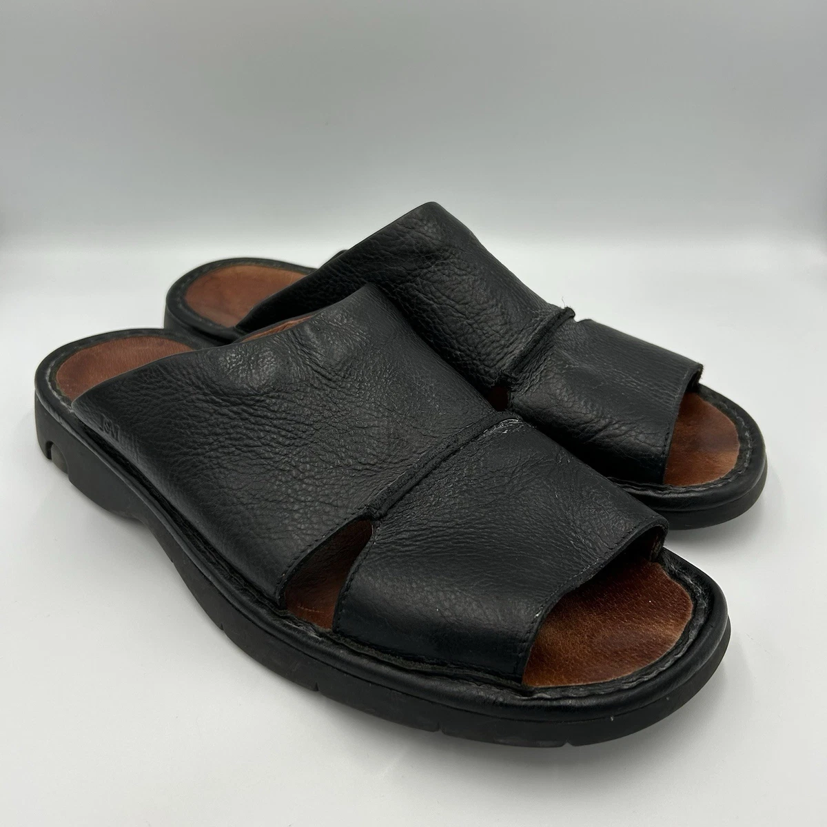Black Leather Men\'s Sandals size 12 Johnston & Murphy Men main image 4